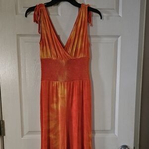 VENUS Orange Tie-Dye Jumpsuit